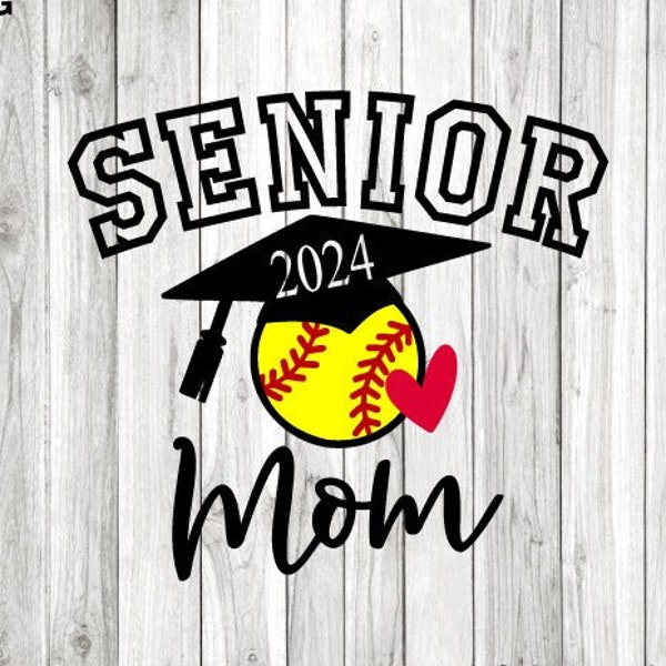 Senior Softball Mom Svg Png 2024, Class of 2024 Svg, Senior 2024 Svg, Senior Softball Mom Shirt Iron On Png, Senior Softball Mom Png