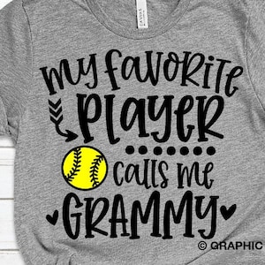Softball Grammy Svg Png, Mein Lieblingsspieler ruft mich Grammy svg, Softball Grammy Shirt Eisen auf Png, Softball Grammy Sublimation Png, Cricut an