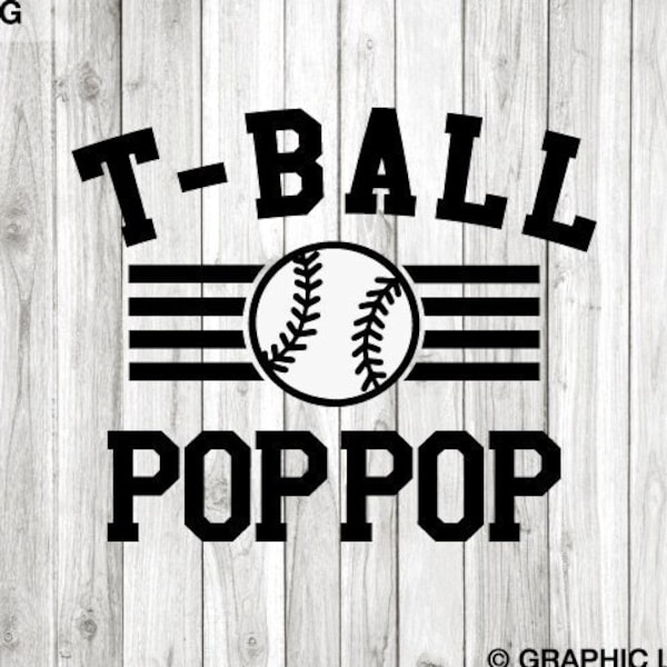 T Ball Pop Pop Svg, Tball Poppop Png, Gift for T-Ball Pop Pop, Tee Ball, T-Ball Pop Pop Shirt Iron On Png, Matching T-ball Family Svg