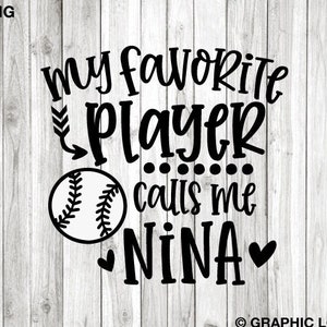 My Favorite Baseball Player Calls Me Nina T-Shirt T-Shirt My Favorite Baseball Player Calls Me Nina T-Shirt T-Shirt