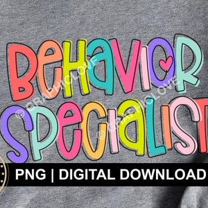 Verhaltensspezialist Png, spezielle Bildung Verhaltensspezialist Sublimation, Geschenk für Verhaltensspezialist, Verhaltensteam Shirt Eisen auf Png