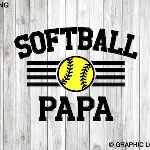 Softball Papa Svg Png, Presente Para Papa Svg, Camisa Softball Papa Passar A Ferro Png, Softball Papa Png, Camisa Família Softball Combinando Svg