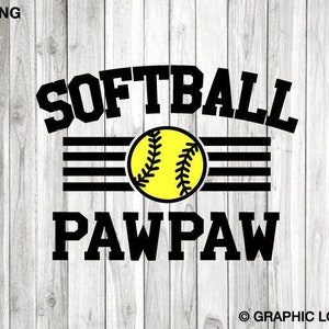 Softball Pawpaw Svg, Softball Pawpaw Png, Gift for Pawpaw, Paw Paw, Softball Pawpaw Shirt Iron On Png, Matching Softball Family Svg