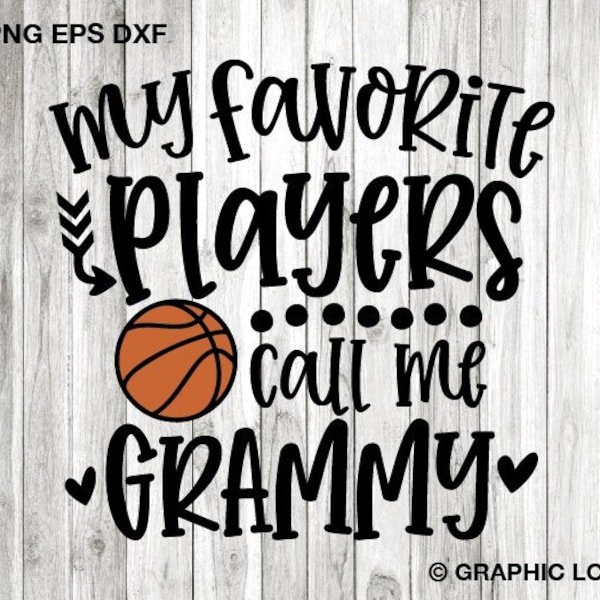 Basketbal Grammy Svg, mijn favoriete spelers noemen me Grammy Svg, basketbal Grammy Shirt Iron On Png, cadeau voor Grammy Svg, Dxf