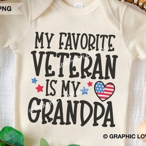 Vovô veterano neto neta, Dia dos veteranos Svg, Meu veterano favorito é meu avô Svg, Camisa de netos militares para passar a ferro PNG