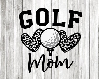 Golf Mom Svg, Leopard Golf Mom Png, Sports Svg, Golf Mom Shirt Svg, Golf Mom Shirt Iron On Png, Love Golf Cricut