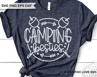 Camping Best Friend Svg Png, Friends Road Trip Shirt Iron On Png, Friends Camping Svg, Cousin Camp Svg, Cute Gift for Campers Dxf