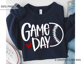 Game Day Baseball Svg Png, T Ball Game Day Png, Baseball Mom Svg, Baseball Kids Dad Shirt Svg, Game Day Baseball Family Shirt Svg