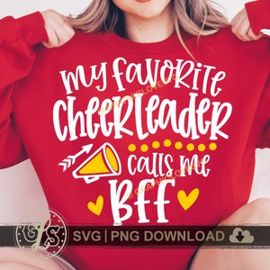 Cheerleader Bester Freund svg Png, jubeln Besties svg Mein Lieblings-Cheerleader bester Freund jubeln Shirt Eisen auf Png, Dxf Cricut
