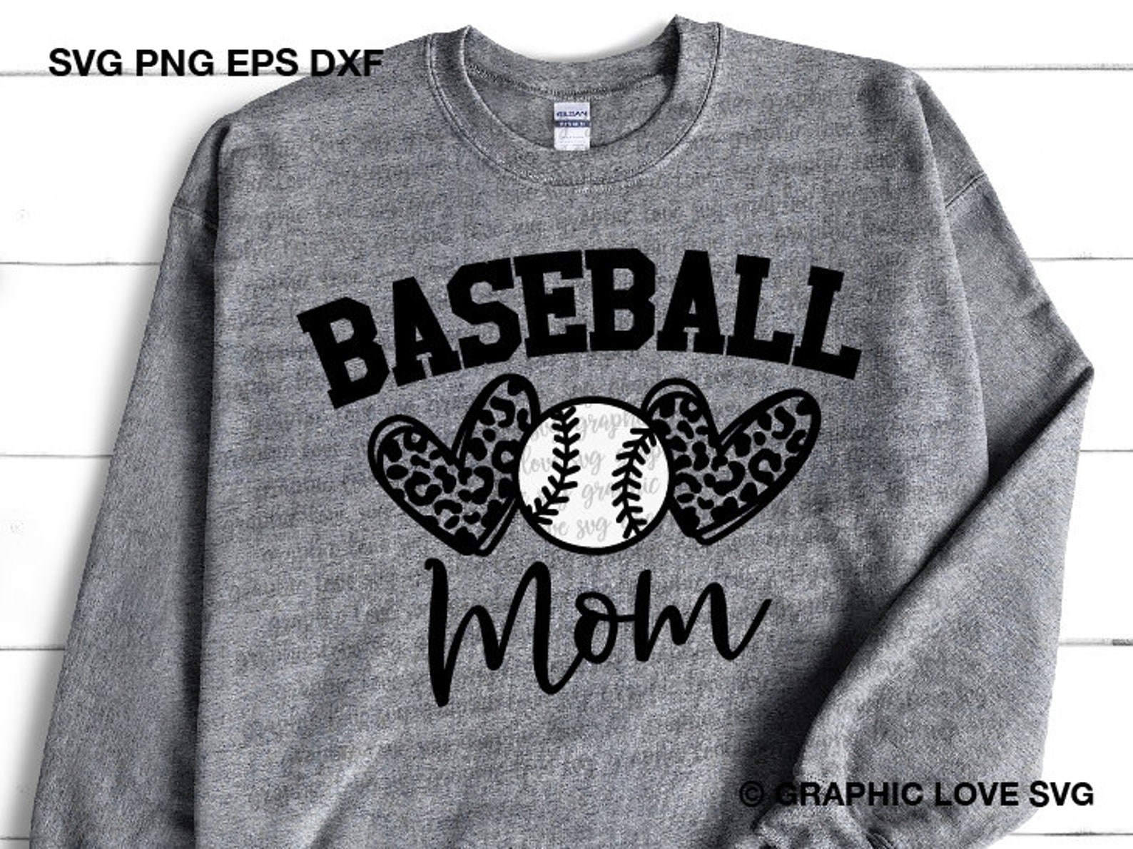 Download Baseball Mom Svg Leopard Heart Svg Leopard Print Svg Sports | Etsy