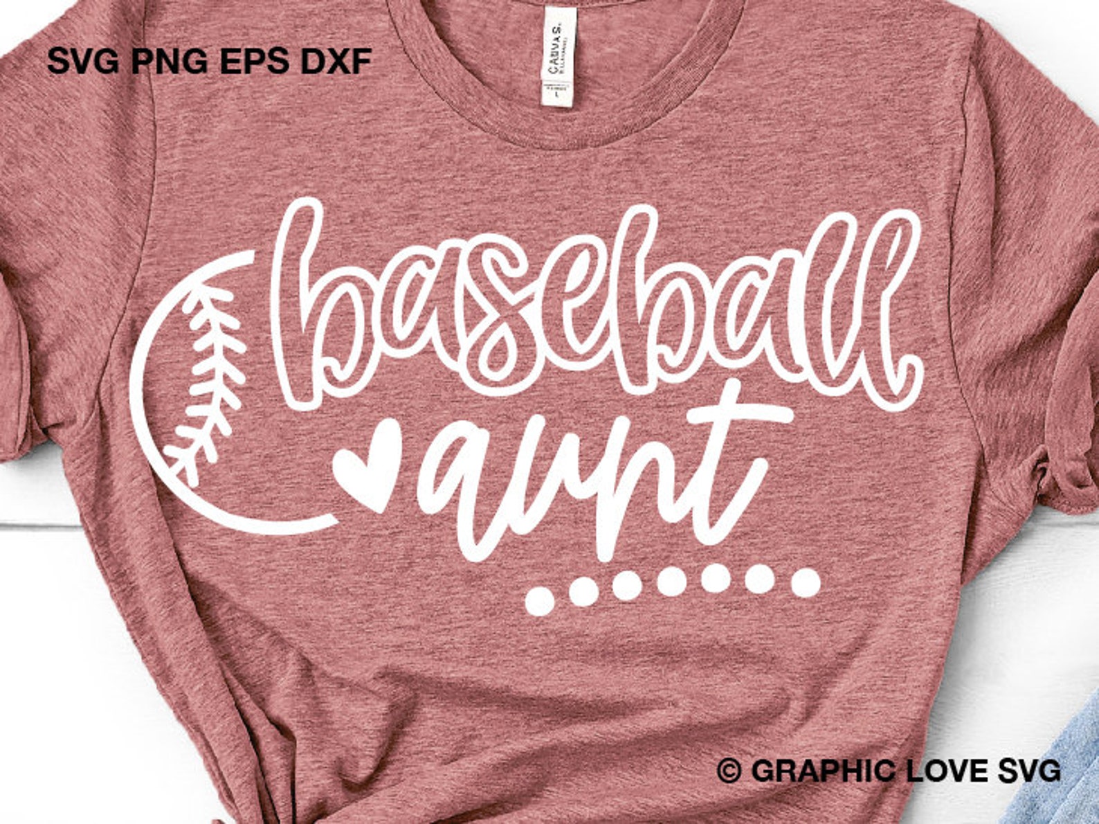 Baseball Aunt Svg Cute Aunt Shirt Svg Gift for Aunt Svg Etsy