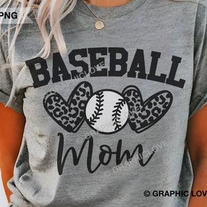 Baseball Mom Svg Png, Leopard Baseball Mom Svg,Baseball Mom Shirt Iron On Png, Cheetah Baseball Mom Sublimation Png, Cricut