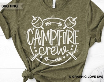 Campfire Crew Svg Png, Adventure Camper Svg, Bonfire Svg, Campfire Shirt Png, Family Camping Shirt Iron On Png, S'more Svg, Camp Life Png