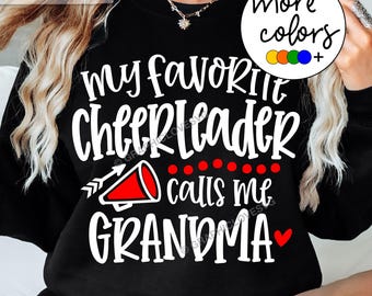 Meine Lieblings-Cheerleaderin nennt mich Oma-Svg, Cheer Grandma Shirt Eisen auf Png