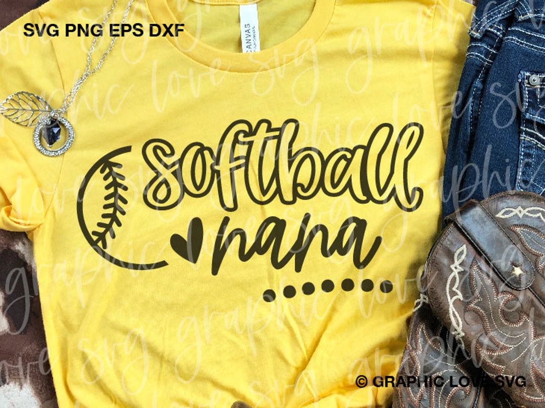 Softball Nana Svg, Cute Gift for Nana Svg, Softball Nana Shirt Svg