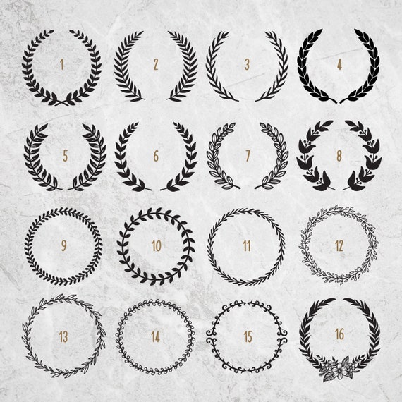 Download Laurel Wreath Svg Bundle Leaves Wreath Clip Art Round Circle Monogram Frame Leaves Leaf Clipart Bundle Png Eps Clip Art Art Collectibles