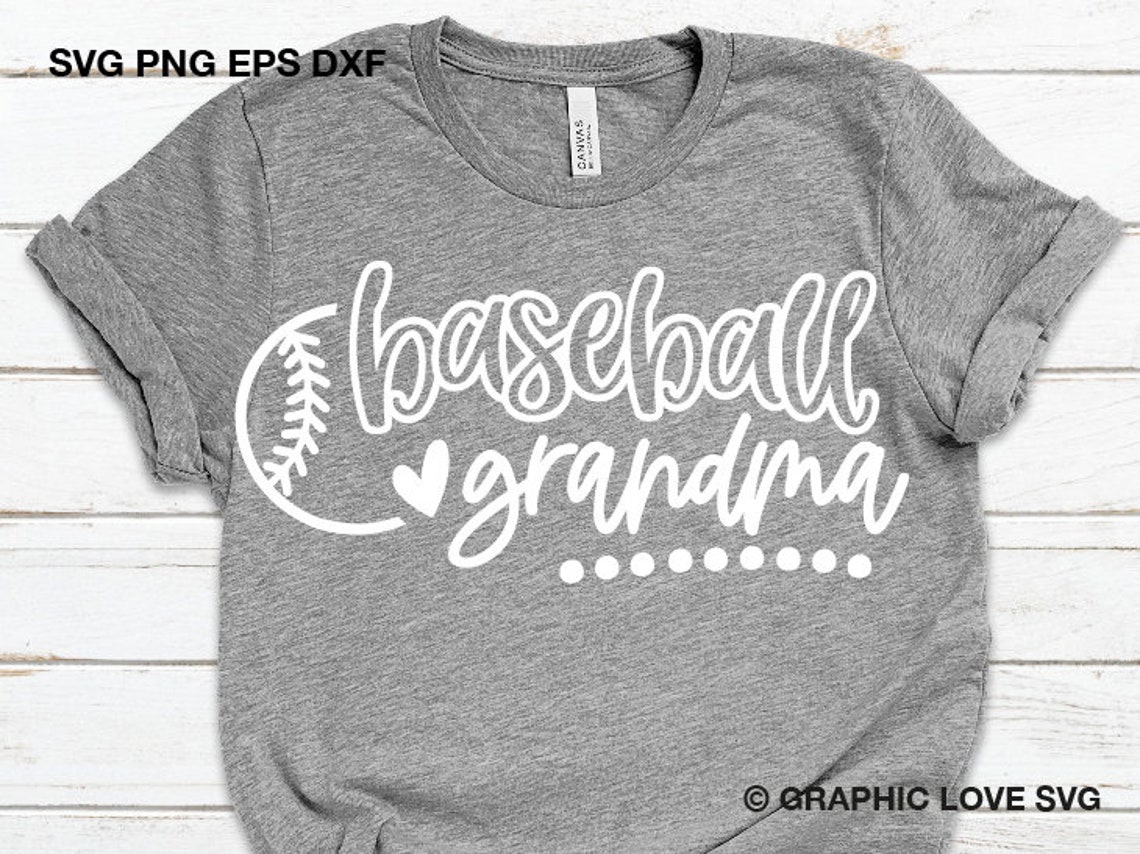 Baseball Grandma Svg Cute Baseball Grandma Shirt Svg Sports Etsy