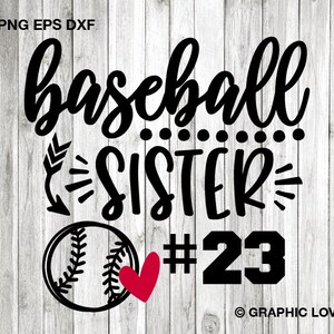 Baseball soeur Svg, soeur Png, nombre, Baseball soeur Png, fier soeur baseball Svg, baseball soeur chemise fer sur png, Cricut