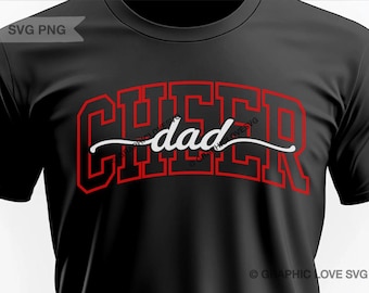 Cheer Dad Svg Png, Red, Blue, Cheerleader Dad Png, Cheer Dad Png, Cheer Dad Dtf file, Cheer Dad Shirt Iron On Png, Cheer Dad Sublimation