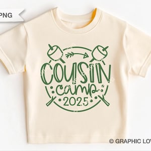 Cousin Camp Svg Png, Family Camping Shirt Iron On Png, Cousin Camp Crew Svg, S&#39;more Svg, Field Trip Svg, Cute Gift for Cousins Sublimation
