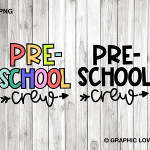 Preschool Crew Svg Png, Preschool Teacher Png, Preschool Svg, Preschool Shirt Svg, Preschool Crew Png, Preschool Team Shirt Iron On Png