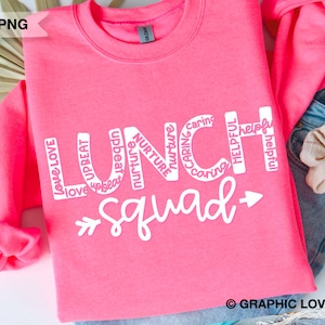Lunch Lady Squad Svg Png, Cafeteria Appreciation Svg, Gift for Lunch Lady, Cafeteria Crew Svg, Cafeteria Team Shirt Iron On Png, Sublimation
