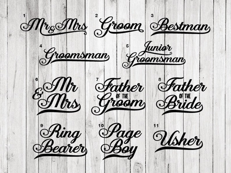 Download Groomsmen Svg Mother Groom Usher Mr Mrs Best Man Bestman Junior Dxf Cricut Silhouette Svg Groom Bridal Party Svg Groomsman Svg Wedding Svg Art Collectibles Drawing Illustration Mukena Id