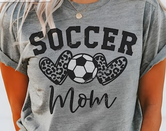 Soccer Mom Svg Png, Leopard Soccer Mom Sublimation Png, Soccer Mom Shirt Iron On Png, Soccer Mom Gift svg, Cricut