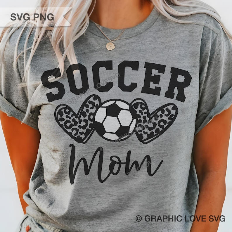 Soccer Mom Svg Png, Leopard Soccer Mom Sublimation Png, Soccer Mom Shirt Iron On Png, Soccer Mom Gift svg, Cricut image 1