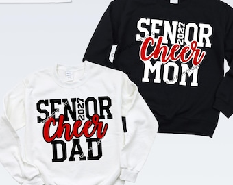 Senior Cheer Mom Dad 2027 Svg Png, Graduation Iron On Sublimation, Class of 2027