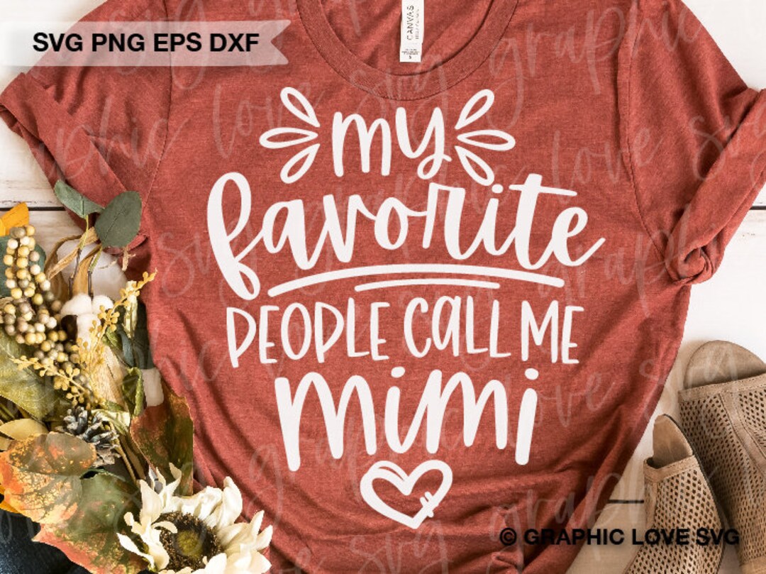 "My Favorite People Call Me Mimi" White Vinyl Decal - Fun Bumper Sticker & Gift Idea