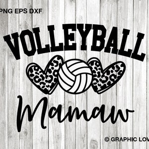 Volleyball Mamaw Svg, Leopard Volleyball Mamaw Png, Volleyball Mamaw Shirt Iron On Png, Gift for Mamaw Svg, Cricut