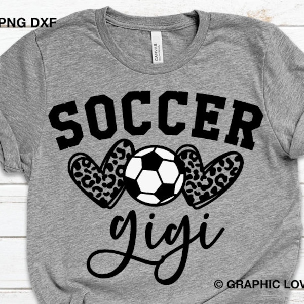 Soccer Gigi Svg, Leopard Heart Svg, Game Day Soccer Gigi Shirt Svg, Soccer Gigi Iron On Png, Love Soccer Family Svg, Cricut Dxf