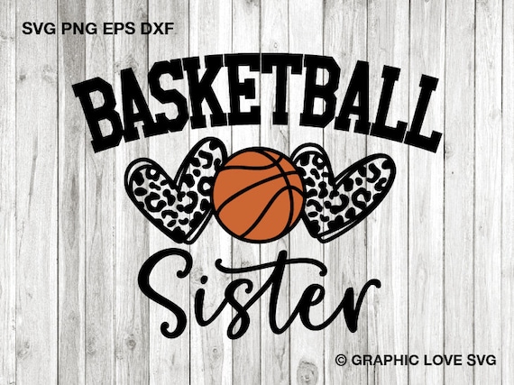 Basketball Sister Svg Leopard Heart Svg Leopard Print Svg - Etsy Finland