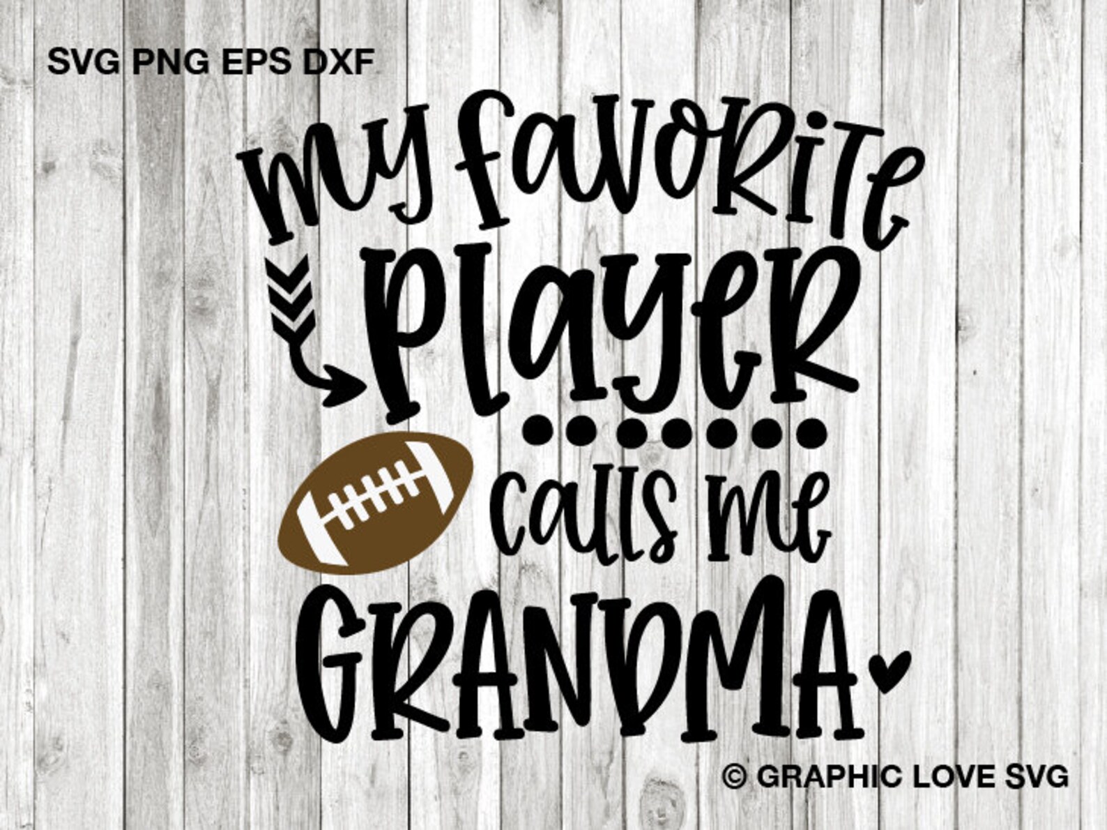 Football Grandma Svg Fun Gift for Grandma Png My Favorite  Etsy