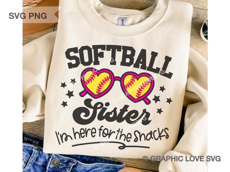 Softball Sister Svg Png Dtf file, Softball Little Sister Svg Png, Here for the snacks Softball Sister Shirt Svg, Softball Sister Shirt Iron On Png, Softball Sister Sublimation Png, Cricut
