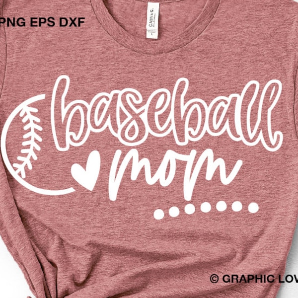 Baseball Mom Svg Png, Cute Baseball Mom Sublimation Png, Gift For Mom, Baseball Mom Png, Baseball Mom Shirt Iron On Png