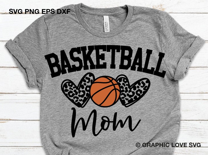 Basketball Mom Svg Leopard Heart Svg Leopard Print Svg | Etsy