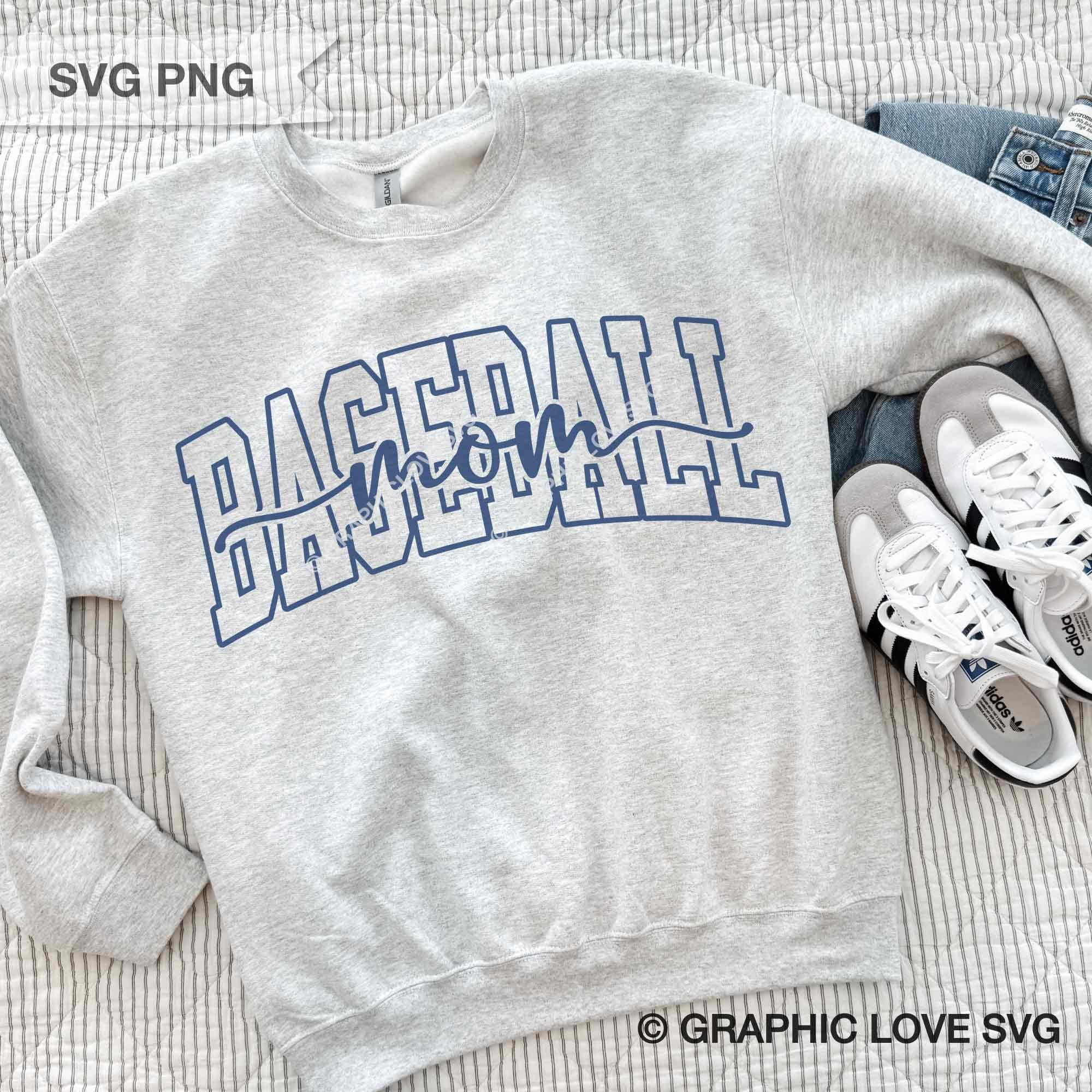 野球ママ SVG PNG、野球シーズンアイロンファイル、青、黒、白 - Etsy 日本