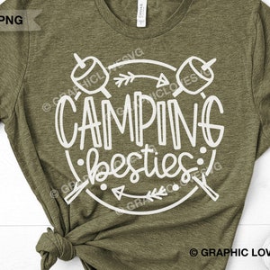 Mejor amigo de camping Svg Png, camiseta de viaje por carretera de amigos para planchar en Png, amigos de camping Svg, primo de campamento Svg, lindo regalo para campistas Dxf