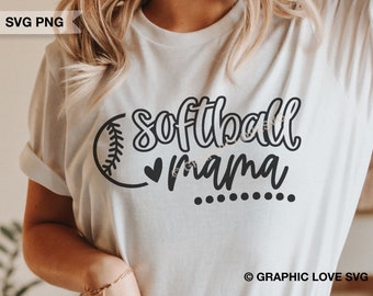 Softball Mama Svg Png, Cute Retro Softball Mama Png, Softball Mama Shirt Iron On Png, Love Softball Family Svg, Sublimation, Cricut