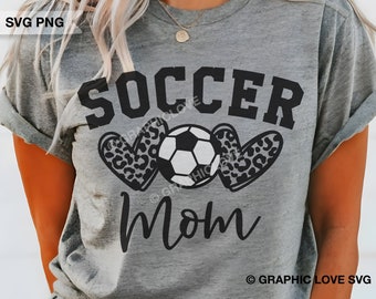 Soccer Mom Svg Png, Leopard Soccer Mom Sublimation Png, Soccer Mom Shirt Iron On Png, Soccer Mom Gift svg, Cricut