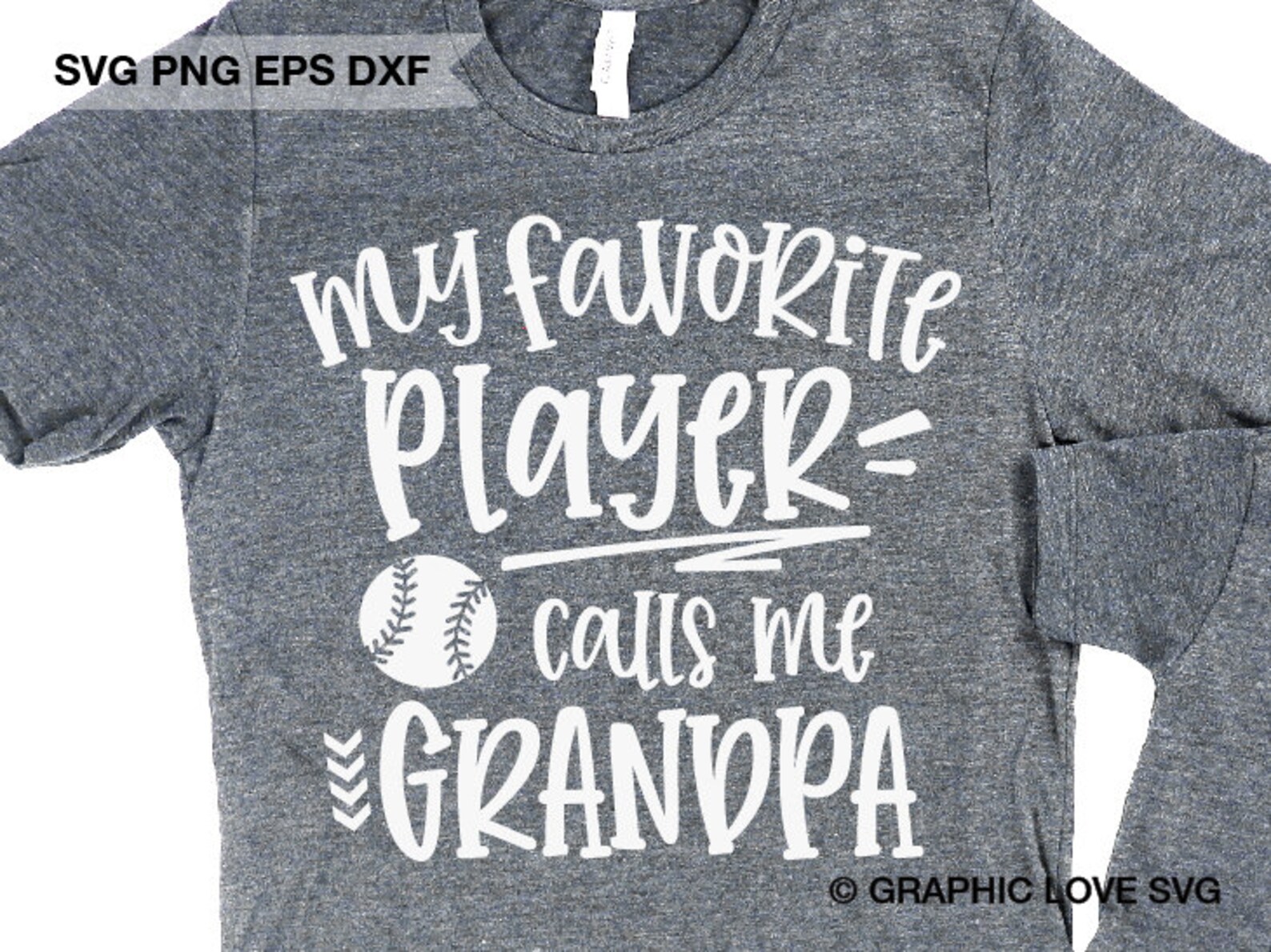 Baseball Grandpa Svg Gift for Grandpa Svg My Favorite Player Etsy