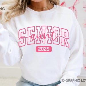 Senior Aunt 2025 SVG Png, Gradmesser Shirt Aufbügeln Png, Klasse von 2025 SVG, Senior Aunt 2025 Sublimation Png