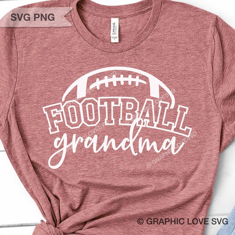 Football Grandma Svg Png, Football Grandma Sublimation Png, Football Grandma Shirt Iron On Png, White, Black, Football Grandma Dtf file