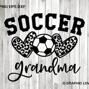 Fußball Oma SVG Png, Leoparden Herz Fußball Oma Shirt, Fußball Oma Shirt Eisen auf Png, Fußball Oma Sublimation, Cricut, Dxf
