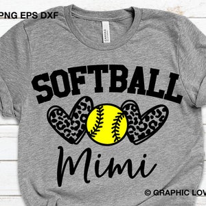 Softball Mimi Svg, Leopard Softball Mimi Png, Game Day Softball Mimi Shirt Svg, Softball Mimi Iron On Png, Love Softball Family Svg