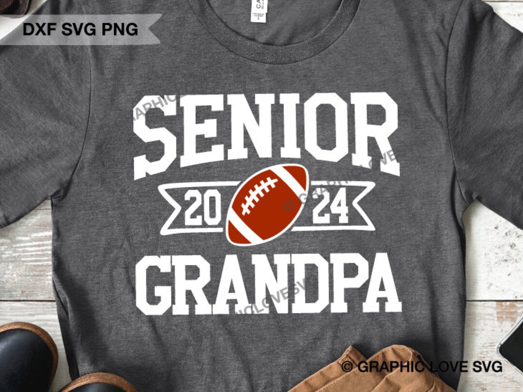 Senior 2024 Football Grandpa Svg Png Graduation Iron on Png - Etsy