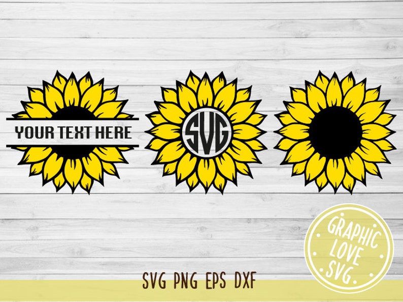 Free Free 282 Sunflower Split Monogram Svg SVG PNG EPS DXF File