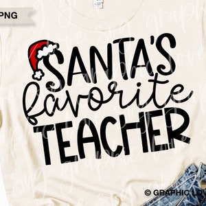 Engraçado Natal Professor Svg, Papai Noel Favorito Professor Svg, Férias de Inverno Escolar, Papai Noel Favorito Professor Png, Presente Divertido Fofo para Professor Svg